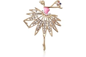 KILIPOL Dancing Girl Brooch Pin Corsage, Sweater Dress Shawl Cute Jewelry Accessory Decor for Birthday Party Christmas Gift