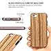 TENDLIN Compatible with iPhone 5S Case/iPhone SE 2016 Case (1st Gen) Wood Grain Outside Soft TPU Silicone Hybrid Slim Case Designed for iPhone 5 / 5S / SE (1st Gen 2016) - Santos Rose Wood