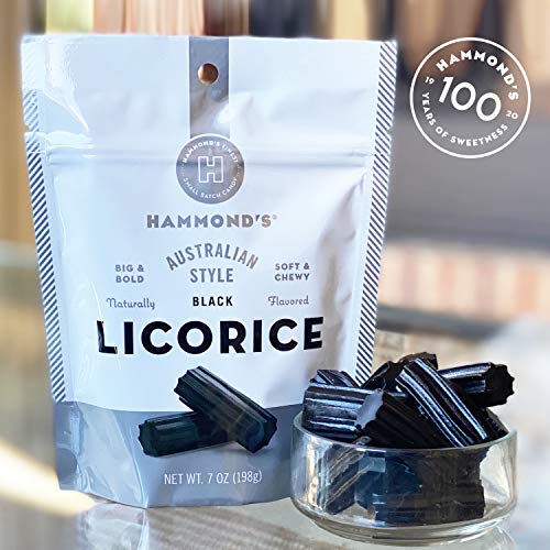 Hammond’s Candies Australian Style Soft Black Licorice 2 Pack, Fat