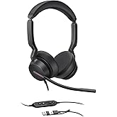 Yealink UH46 USB Headset with Mic, Wired Headset with 3 Noise Cancelling Microphones for PC/Computer/Laptop, Teams Certified, in Line Controls for Home Office Online Meetings, Plug & Play USB-C/A