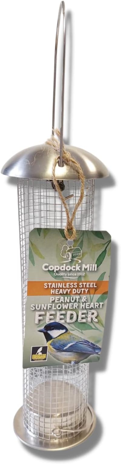 Copdock Mill Stainless Steel Heavy Duty Peanut Sunflower Heart Feeder