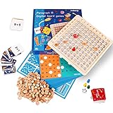 Wooden Math Multiplication Board Game, Wooden