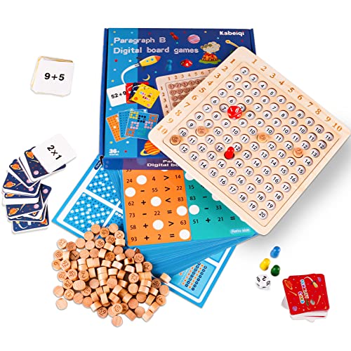 Wooden Math Multiplication Board Game, Wooden