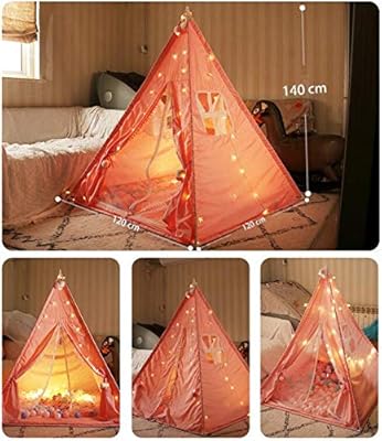 Miyaya Kids Teepee Tent Children Tent Indian Pyramid With Floor