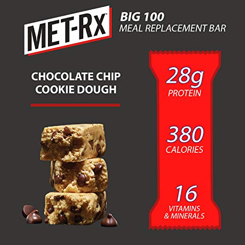"MET-Rx Big 100 Protein Bars, Chocolate Chip Cookie Dough" - Image 4