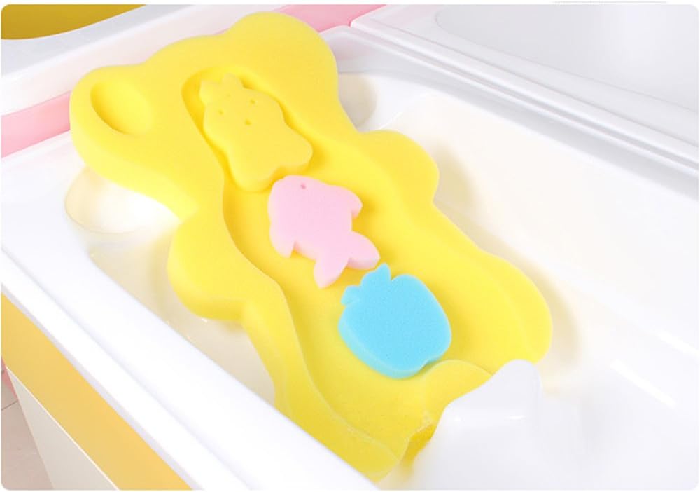 BEWAVE Comfy Baby Bath Sponge Cushion, Skid Proof Bath Mat, Yellow - Image 5