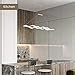 EverFlowery Modern Chandelier, Fashion Contemporary Led Wave Shape Pendant Light, Stylish Hanging Ceiling Fixture with Adjustable Height for Dining Living Room Kitchen Island, 50W Cool White=6500K