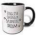 3dRose English Springer Spaniel Dog Mom Mug, 11 oz, Black