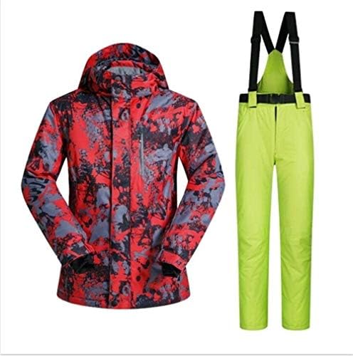 Gxstyle 男性のためのメンズスキーウェアファッションブランドの冬の暖かい防水防風スキーウェア雪のスキースーツのジャケットとパンツ Color Hongdt And Size 通信販売 Green M