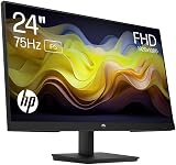HP 24 inch FHD IPS Monitor 75Hz AMD FreeSync Tilt Adjust HDMI DP VGA Black view 1