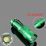 Enjoydeal Green Portable Mini CREE Q5 LED Zoomable 1200 Lumens Flashlight Torch Light