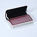 NOME Professional Business Card Wallet, Premium Bicast Leather and Stainless Steel Card Holder, Slim, Minimalist, Curved Hard Case with Magnetic Clasp – Maroon