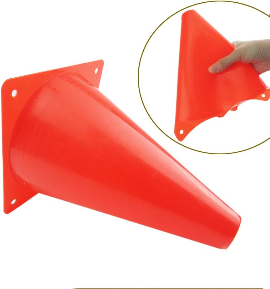 Mirepty 7 Inch Plastic Traffic Cones Sport Training Agility Marker Cone for Soccer, Skating, Football, Basketball, Indoor and Outdoor Games (Orange, 12 Pack) : Sports & Outdoors