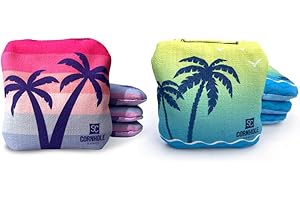 SC Cornhole Games Professional Dual Sided Cornhole Bags- 16 oz 6x6 w/Premium Resin Fill - Official Tournament Slide/Stick Pro Bean Bags - Regulation/Approved