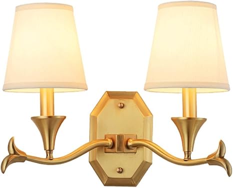 Amazon.com: Cang teacher Simple French Style Copper Wall Lamp LED