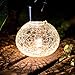 Sogrand Solar Glass Ball Decorations Lantern Jar Lights Table Lamp Quicksilver 4 Color 8 LED Copper Wire Mason Jars Outdoor Tabletop Light Hanging Decorative Lamps for Decor Garden Gift