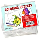 Jigsaw2order Kids Coloring 12pc Blank Puzzle, Pack of 20, size 5.5