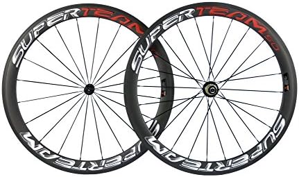 Superteam Carbon Fiber Road Bike Wheels 700C Clincher Wheelset 50mm Matte 23 Width