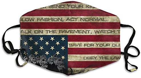 Girls Fashion Mouth Face Mask USA Flag