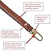 Nanafast Genuine Leather Gold Buckle Wrist Strap Replacement Hands-free Wristlet for Wallets/Keychain/Clutch (Brown with square buckle)