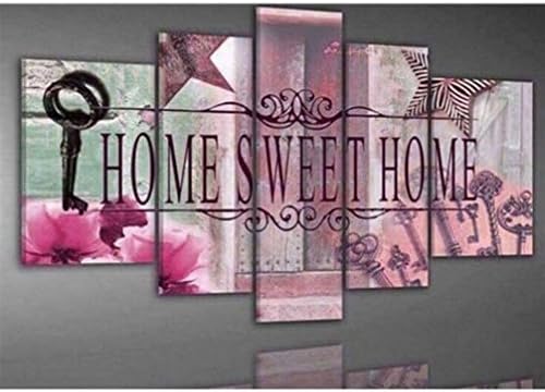 JUIOKK Multi-Picture Combination Square Diamond Painting 5D DIY Rhinestone Cross Stitch Embroidery Kit For Home Wall Decoration-Home Sweet Home