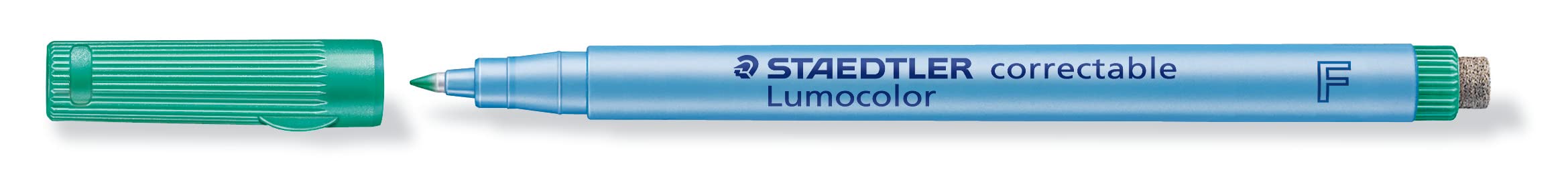 STAEDTLER 305 F-5 Lumocolor Correctable Film Pen F-Tip Approx. 0.6 mm Pack of 10 in Cardboard Box Green