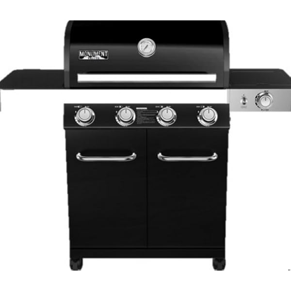 4-Burner-Propane-Gas-Grill-BlackLED-ControlsSide-BurnerUSB-Light