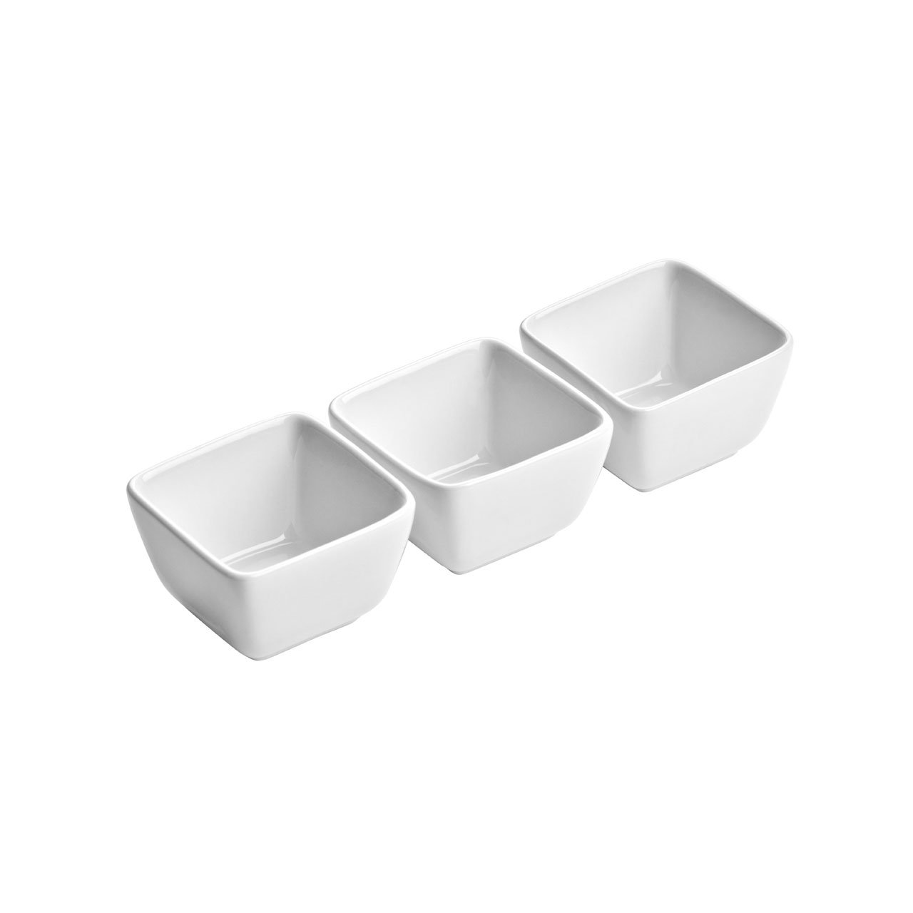 Premier Housewares Deep Square Entre Serving Dishes - White Porcelain, Set of 3