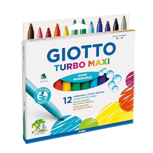 TURBO MAXI, Fasermaler, Etui mit 12 Stiften