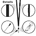 MIFFLIN Premium Flat Safety Lanyards with Oval Key Hook + USB Accessory Clip (Black, 36 Inch, 2 Pack)