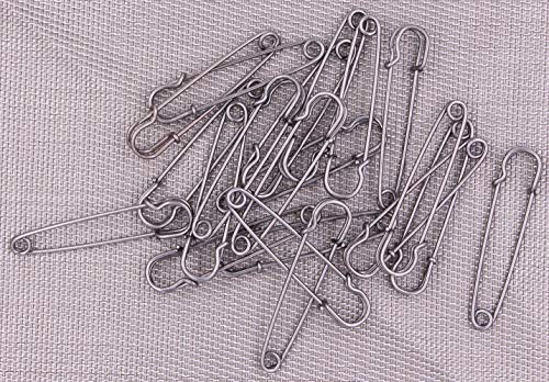 LeBeila Large Safety Pins, Strong Blanket Pins in Bulk-Heavy Duty and (20pcs, Light Gun-Black) - Thumbnail 6