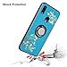 Alapmk Compatible with Xiaomi Redmi Note 7 Case, Pattern Design [with 360 ° Kickstand] Protection Cover Fit with [Magnetic Car Mount] for Xiaomi Redmi Note 7 /Redmi Note 7 Pro/Note 7s,Flower