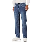 Soojun Men's Flex Waist Regular Fit Straight Leg Jeans