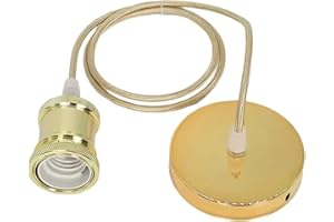 Vintage Ceiling Pendant Light Fitting Kit with E27 Lamp Holder, 100cm Adjustable Hanging Wire, Aluminum Construction, for Ret