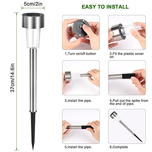 image for Vanzon 16Pack Solar Lights Outdoor, Outdoor Garden Lights, Solar Pathw