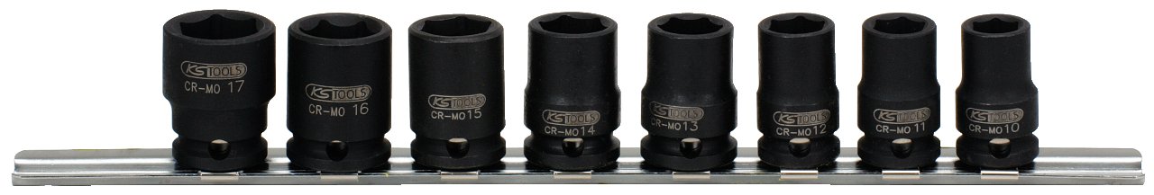 KS Tools 515.0608 3/8-inch 10-17mm Impact Socket Set (8 Pieces)