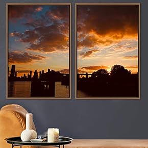 signwin 2 Piece Framed Canvas Wall Art Beautiful...