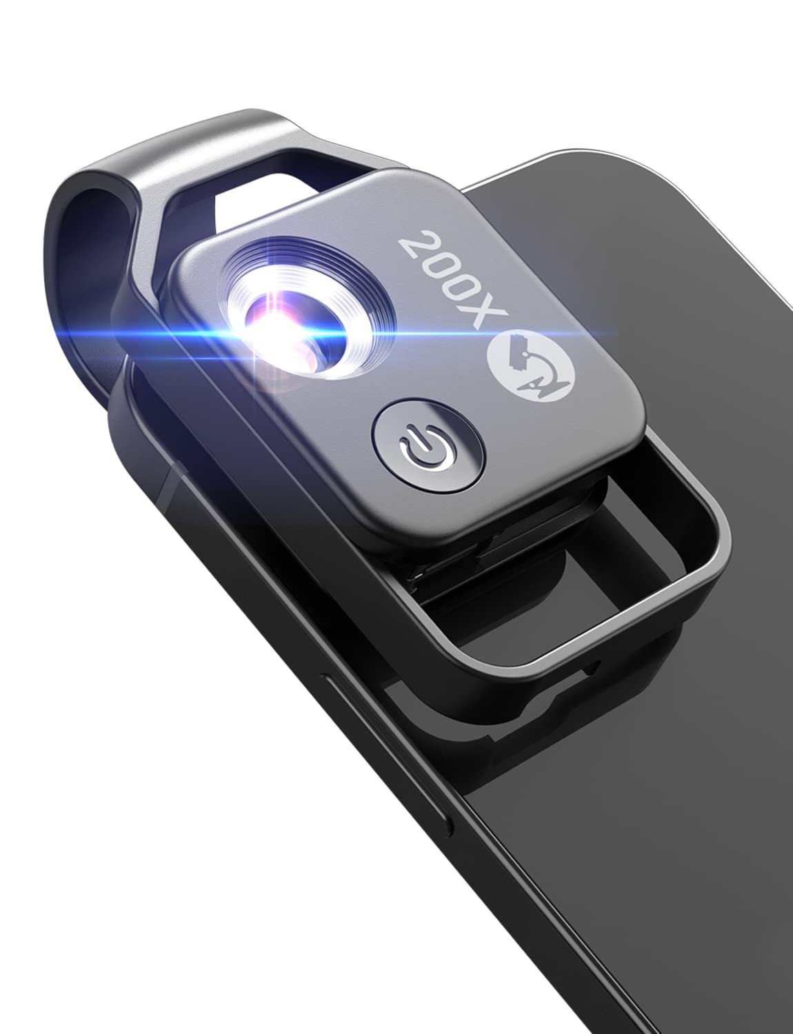 APEXEL Clip on Microscope for Phone,200x Phone Microscope with Slides for Kids to Explore Micworld (Black)