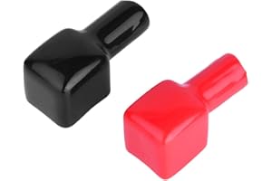 KEENSO Battery Terminal Protector,2 Pcs Marine Battery Terminal Covers and Boots Flexible U1 Battery Covers Motorcycle Battery Cable Cover Red & Black Positive and Negative 192681 192682