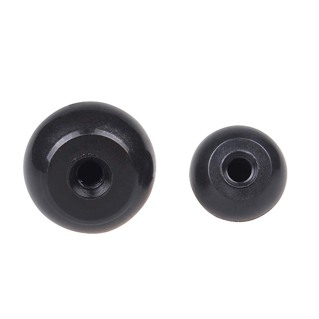 BOZONLI 5pcs M12 Threaded Ball Knob - Black Ball Button/Ball Handle, Diameter 39 mm