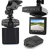 eBoTrade Professional HD Car DVR Traveling Driving Data Recorder Camcorder Vehicle Camera with 270° Angle View, Black
