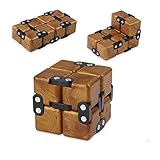 SIXTOY Infinity Cube Fidget Toy EDC Killing Time Decompression Reduce Anxiety Puzzle Toy for Children and Adults (Brown)