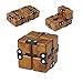 SIXTOY Infinity Cube Fidget Toy EDC Killing Time Decompression Reduce Anxiety Puzzle Toy for Children and Adults (Brown)