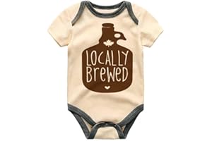 Canada Day baby Outfit Locally Brewed Romper Canadian Baby Gift Maple Leaf Baby Romper Unisex Infant Clothing