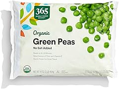 365 by Whole Foods Market, Organic Green Peas No Salt Added, 16 Ounce, (Frozen)
