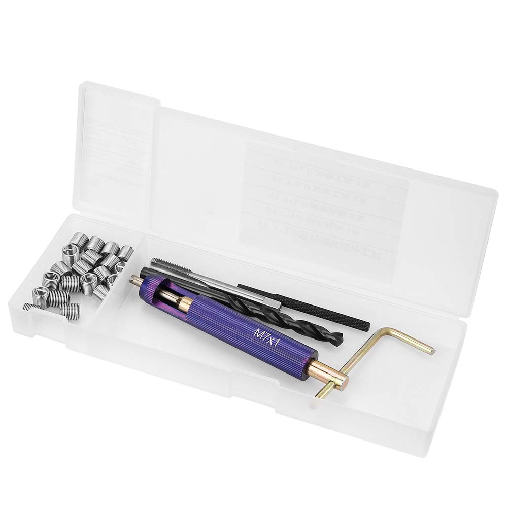 Threaded Inserts Repair Kit 304 Stainless Steel Type Wire Insert Installation Tool Set M7*1.0 * 2D