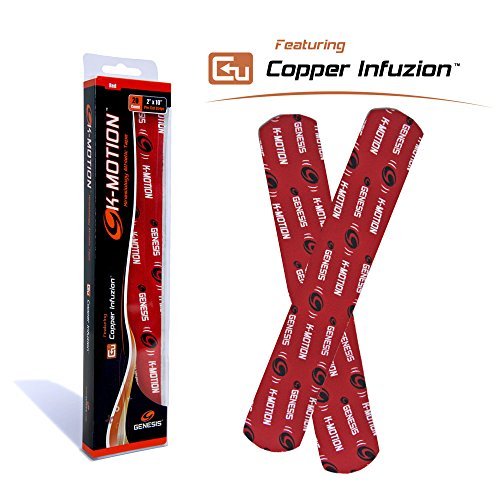 Genesis k-motion tape with copper infuzion- red pre-cut…