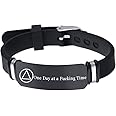 ForeverWill Adjustable Silicone Sobriety Bracelet,Personalized AA AF Alchohol Addiction Recovery Wristband Jewelry Gifts for Men Women Adults,1,2,3,4,5 Years,Customized