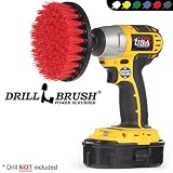 Drill Brush - Deck Scrub Brush - Bird Bath - Garden Statues - Clean and Remove Algae, Mold, Lichens, Mildew, Moss, Oxidation - Granite, Marble Cleaner - Outdoor Fountains - Headstones, and Monuments