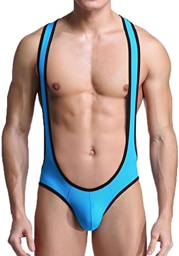 Dou7ble Li Men Briefs Bikini Bodysuit Singlet Underwear Open Crotch Jumpsuits Underwear